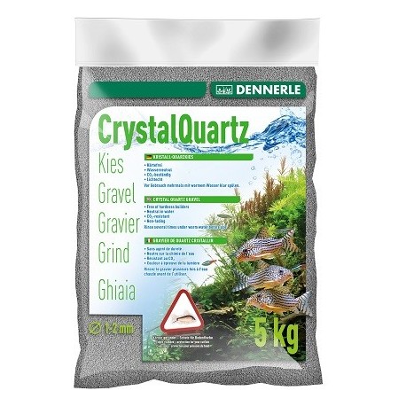Dennerle Crystal Quartz Gravel Nature Slate Grey 1-2mm 5kg