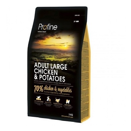 Ξηρά τροφή σκύλου PROFINE Adult Large Chicken/potatoes 3kg
