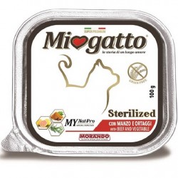 Miogatto Sterilised Βοδινό και λαχανικά 100gr