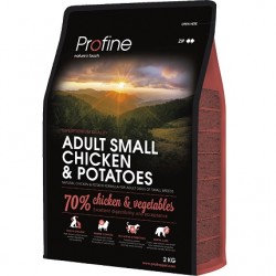 Ξηρά τροφή σκύλου PROFINE Adult Small Chicken/potatoes 2kg+Διπλό αναδιπλούμενο μπόλ (ΔΩΡΟ)