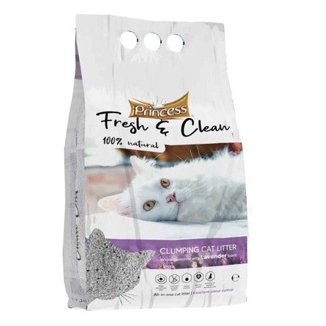 Άμμος γάτας PRINCESS Fresh & Clean Clumping ΛΕΒΑΝΤΑ 10L