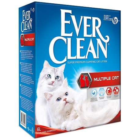 Άμμος γάτας Ever Clean Multiple Cat Clumping 6lt