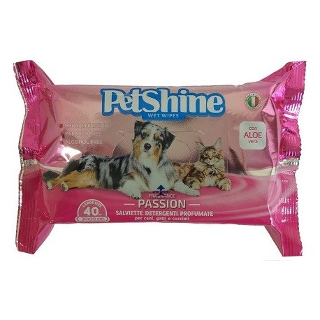 PetShine Υγρά μαντηλάκια καθαρισμού Passion 40 τμχ