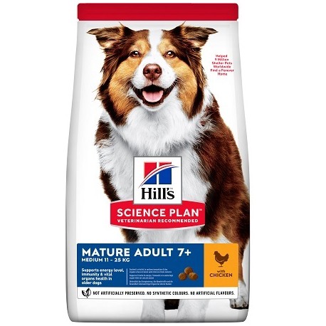 HILLS SP Τροφή για Σκύλους Mature Adult 7+ Medium Κοτόπουλο 2,5kg