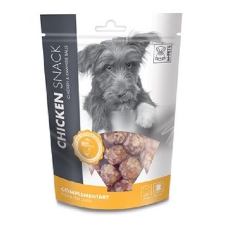 M-PETS CHICKEN&RAWHIDE BALLS Λιχουδιά σκύλου με κοτόπουλο και ακατέργαστο δέρμα σε μπαλάκια 80g