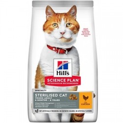 HILLS SP τροφή για γάτες Sterilised Cat Young Adult Κοτόπουλο 1,5kg 052742935102