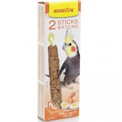 Benelux Snacks sticks για παπαγαλάκια με αυγό & μέλι 2x55g