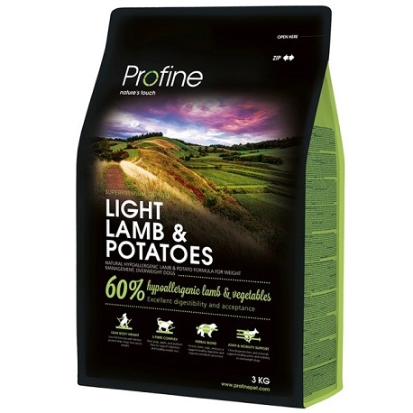 Profine Ξηρά τροφή σκύλου Adult Light Lamb/Potatoes 3kg