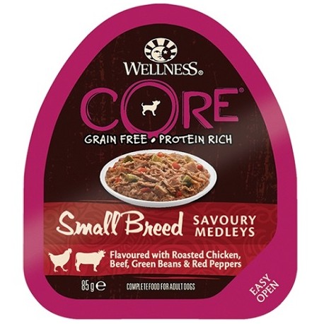 Soft Pate σκύλου Core Small Breed Savoury Medleys Κοτόπουλο/Βοδινό/Αρακά & Κόκκινες Πιπεριές 85g