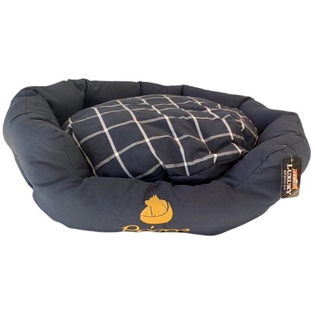 PRINCE Κρεβάτι με μαξιλάρι μπλέ Ριγέ L 78x68cm