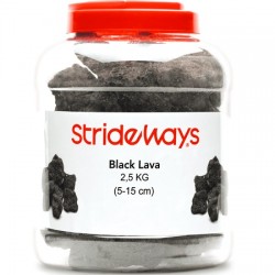 Strideways Φυσική πέτρα λάβας Μαύρη (5-15cm) 2.5kg