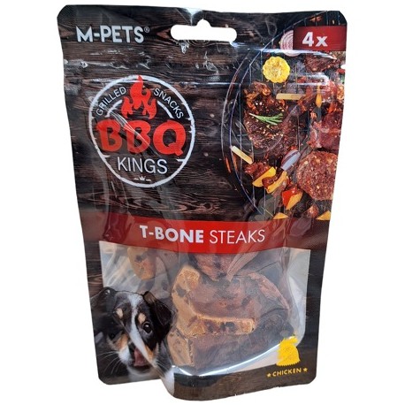 M-PETS BBQ KINGS T-Bone Steaks Λιχουδιά σκύλου με κοτόπουλο 4τεμ. 105g