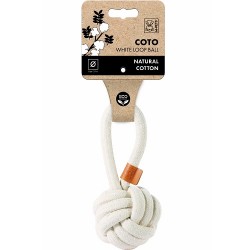 M-PETS Παιχνίδι Σκύλου Σχοινί COTO White Loop Ball 8cm