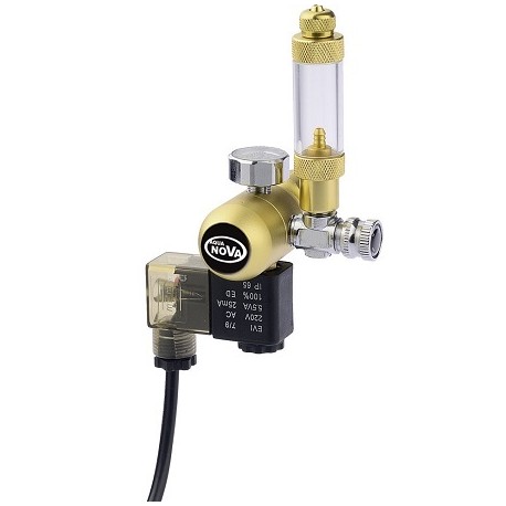 AQUANOVA GOLD SERIES precision CO2 pressure regulator με solenoid valve