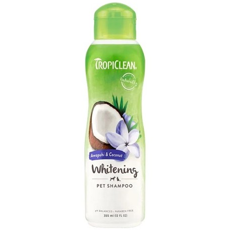 TropiClean Whitening Shampoo Awapuhi & Καρύδα 355ml