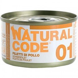 NATURAL CODE Υγρή Τροφή Γάτας Με Φιλέτο Κοτόπουλο 85g