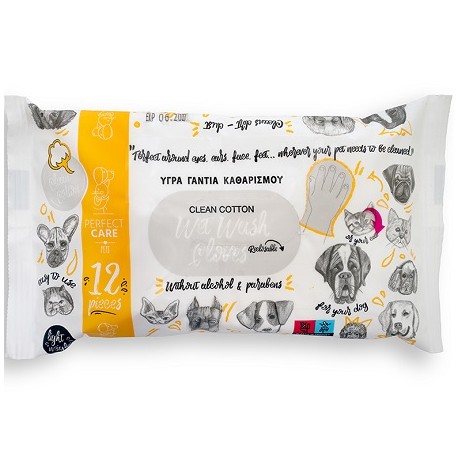 Perfect Care Wet Glove Clean Cotton 12τμχ.