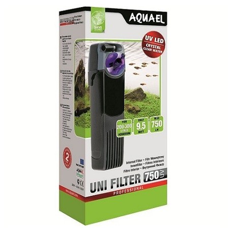 Aquael UNI FILTER 750 UV εσωτ.φίλτρο με αποστειρωτή UV